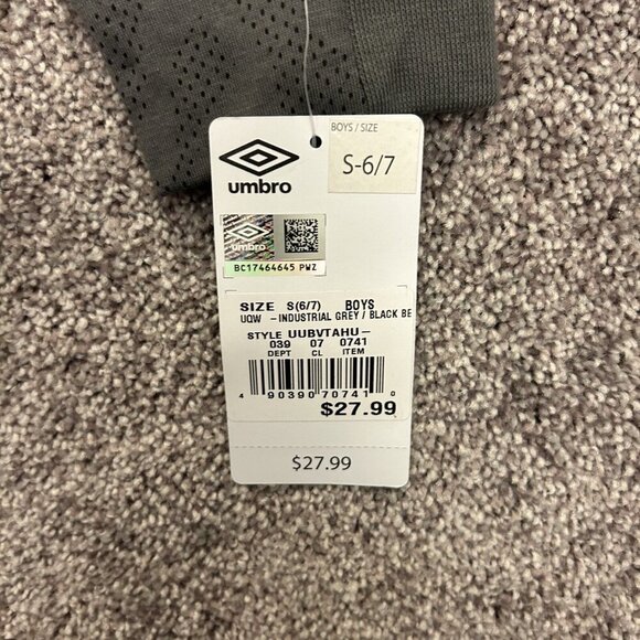 Umbro Kids Tech Soccer Full Zip Jacket Size S (6/7) Gray Zipped Pockets NWT - Picture 12 of 13